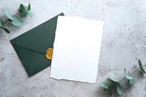 Elegant wedding card design